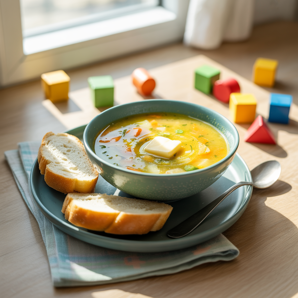 GEMÜSECREMESUPPE MIT BROT & BUTTER