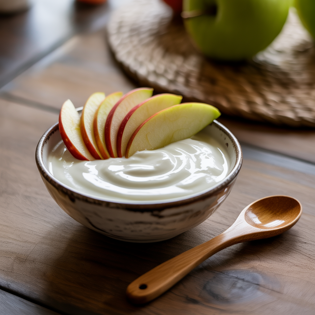 Naturjoghurt mit Apfel