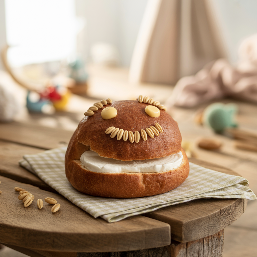 DINKELBRÖTCHEN MIT FRISCHKÄSE