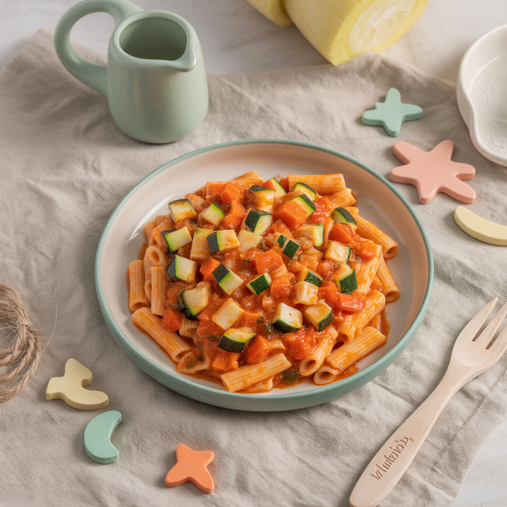 NUDELN MIT TOMATEN MÖHREN SOẞE & ZUCCHINI WÜRFELN