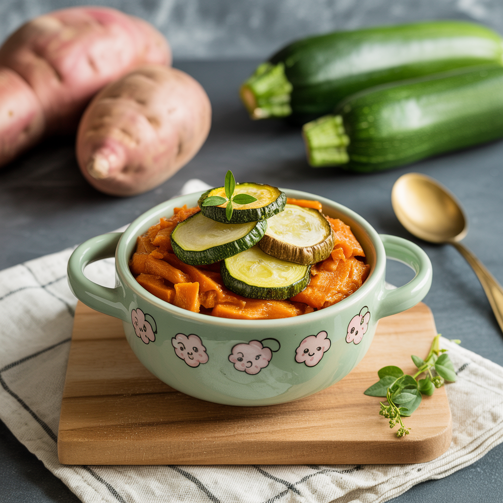 SÜßKARTOFFEL ZUCCHINI OFENGEMÜSE