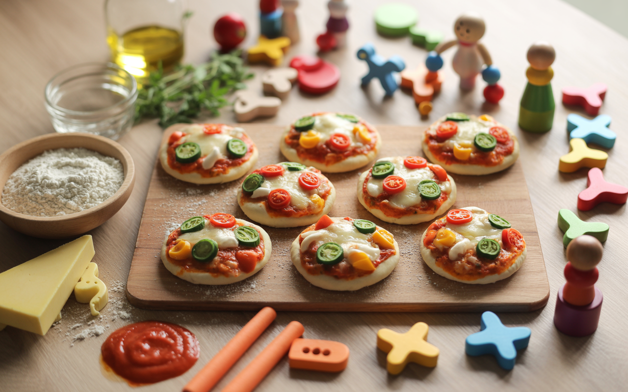 MINI PIZZA MIT GEMÜSE UND KÄSE