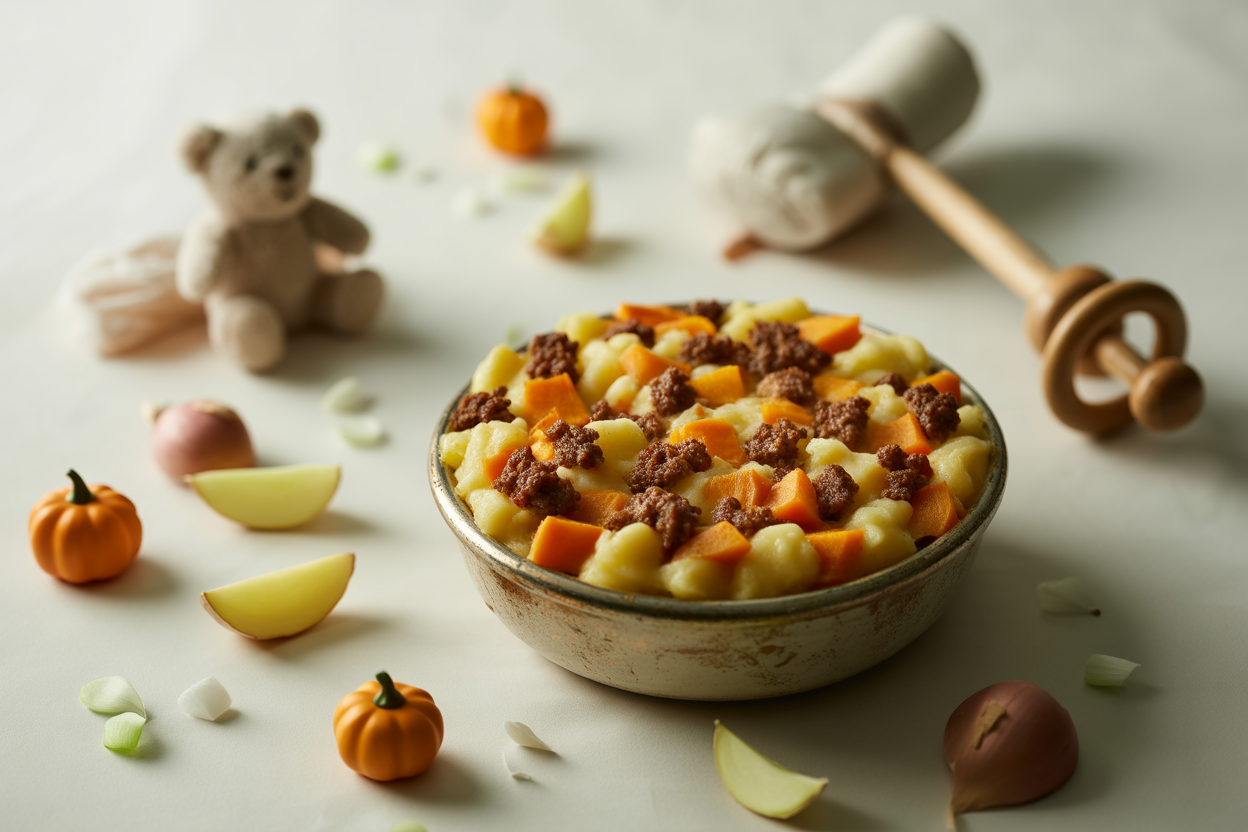 KÜRBIS KARTOFFEL AUFLAUF MIT HACKFLEISCH